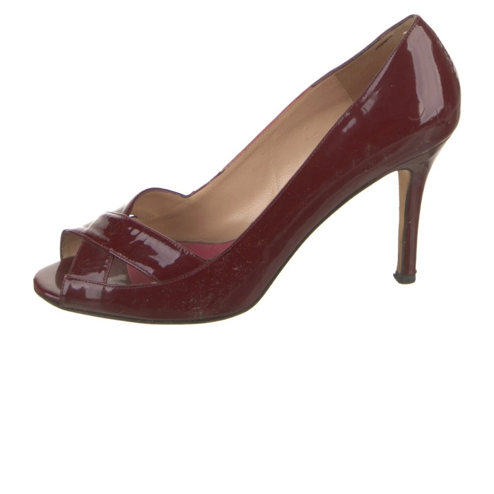 Kate Spade Women's Burgundy Peep Toe Heels size 6.5